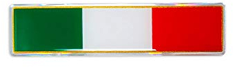 4R Quattroerre.it - 138 - Adesivo Bandiera Italia 3D, 110 x 28 mm