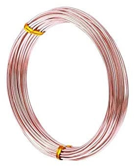 0.8mm (20 Gauge) x 6m Rose Gold Non-Tarnish Craft Wire for Jewellery, Wire Wrapping, Sculpting, Hobby Craft, Wire Modelling