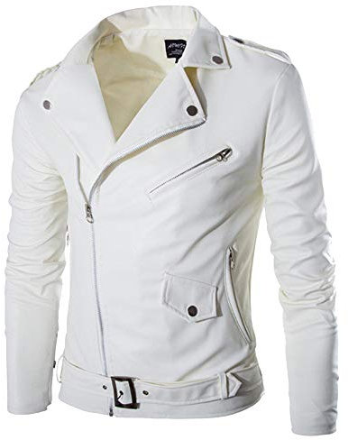 Celucke Herren Bikerjacke Lederjack mit Kapuze Slim Fit,Männer Winterjacke Herbst Winter Skinny Mode Jacke