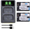 PowerTrust 2pcs LP-E6 LP-E6N Battery with LED Dual Charger for Canon EOS R5,R6,R7,EOS 5DS R,5D Mark II,5D Mark III,6D,7D,7D Mark II,80D,90D,70D