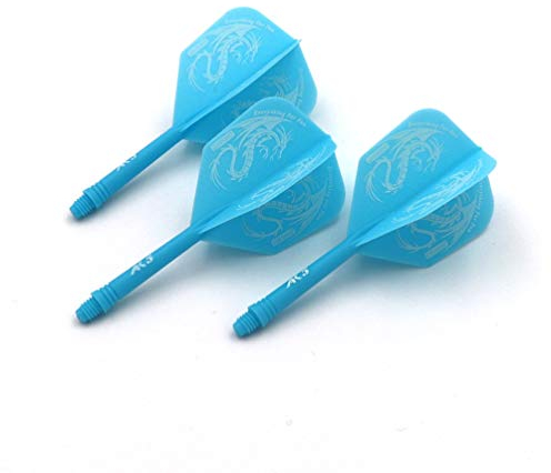 CUESOUL ROST personalisierte integrierte Dartpfeile Schäfte und Darts Flights Medium, Set von 3 Stück Drachen Pattern (CSAK-5JL3-S)