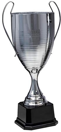 Henecka XXL-Metall-Pokal Serie Vinya, Silber, mit Wunschgravur, Größe 70 cm