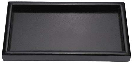 Rechteckiges Tee-Tablett aus Holz Restaurant Service-Tabletts Teller Tee Kaffee Snack Essen Mahlzeiten Massivholz-Tablett(25 * 18 * 2cm)