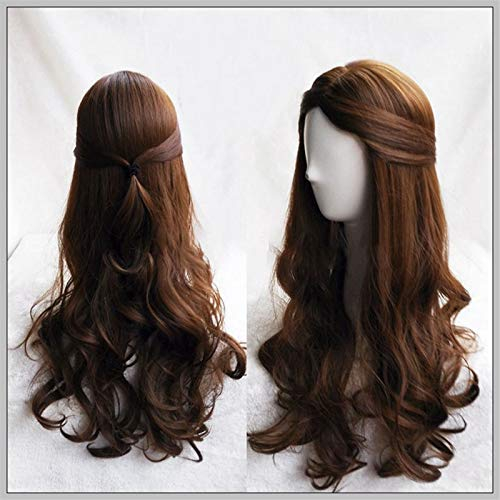 Jwyq Le casse-noisette et les quatre royaumes Cosplay perruque Clara marron longue bouclés haute température fibre cheveux perruques Pelucas