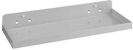 ADB Ablageboden Lochwand Werkzeugablage Werkzeugtafel Ablagefach pulverbeschichtet, Farbe (RAL):Weissaluminium (RAL 9006), Grösse:350x125 mm