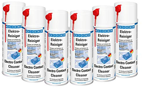 WEICON Elektro-Reiniger 400 ml 6er Set | reinigt und entfettet elektronische und mechanische Bauteile