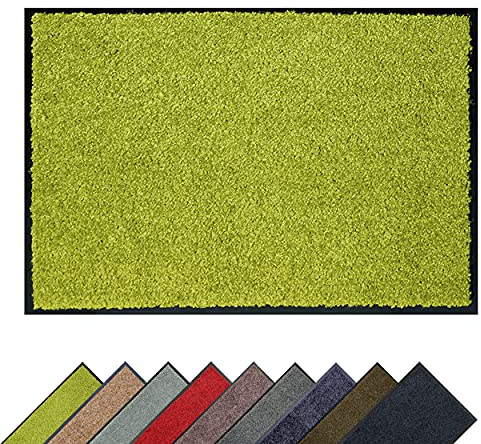 Carpido Fußmatte grün – Eingangsmatte innen – Schmutzfangmatte 90x150 cm – Läufer Flur rutschfest – Wohnzimmer Deko - Türmatte Sauberlaufmatte