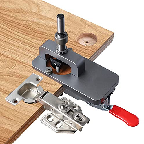 Gabarit de charnière dissimulé, 35 mm en alliage d'aluminium style coupe charnière scie sauteuse guide de perçage trou finder ouvre-porte armoires face cadre portes d'armoire