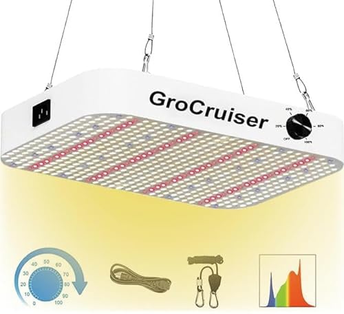 Led Cultivo,Focos Led Cultivo Interior con 588PCS LEDs,Regulable Grow Light Espectro Completo con Cadena de margaritas e Ventilador silencioso,Luz Para Plantas con IR y UV LEDs