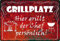 Metall Schild 20x30cm Grillplatz Hier grillt der Chef Grill grillen Sprüche Blechschild