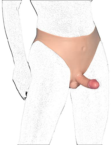 Honeylust - Consolador con correa de silicona realista con pene y testículos en tamaño S-M - Pene con correa y calzoncillos - Pene con correa falso con venas y glande - Juguete sexual para parejas