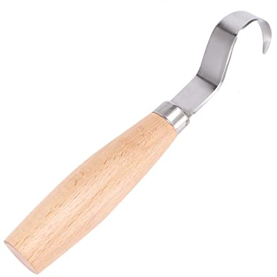 Löffel Haken Schnitzmesser,Schnitzmesser Messer, Löffel Schnitzen, Schnitzhaken Edelstahl, Holz Handwerk Hakenmesser Werkzeuge, Geeignet zum Holzschnitzen, Blumenschnitzen, Wurzelschnitzen