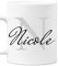 Colorfamily Tazza Mug PERSONALIZZABILE con Iniziale e Nome - Lettera N - in ceramica