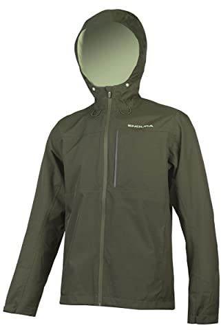 Endura Mens Hummvee Mountain Cycling Jacket Waterproof Hooded - Bottle Green, Large