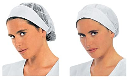 Generico Cuffia Donna Bianca da Lavoro (Cuffia con Rete)