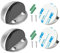 SDTOOLS 2/4/8/12 Pieces Stainless Steel Floor Door Stopper, Oval Floor Mounted Half Moon Door Stop with Screws and 3M Glues Self Adhesive for Protect Walls and Doors (2 Pieces)