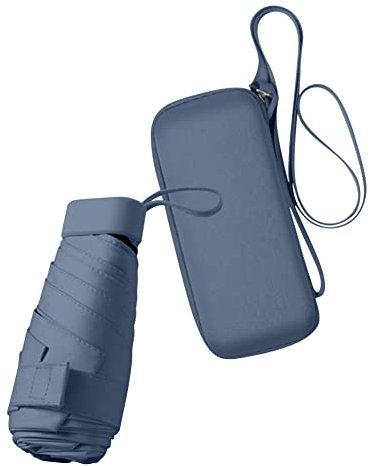 LICHENGTAI Sombrilla Portátil, Ligero Compacto Portátil a Prueba de Viento Impermeable Viaje, Paraguas Plegable Resistente Al Viento, Paraguas de Viaje Compacto Paraguas Pequeño Mujer