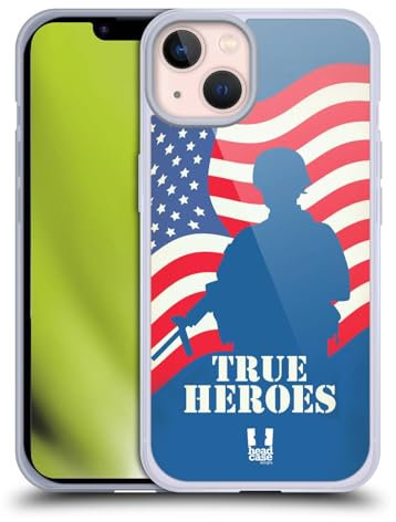 Head Case Designs Helden American Pride Soft Gel Handyhülle Hülle kompatibel mit Apple iPhone 13