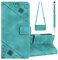 Grandoin Funda con Cuerda para Huawei Honor X7 4G, Carcasa Libro con Tapa de Cuero Piel con Ranuras de Tarjeta, Wallet Case Flip Cover con Correa Colgante Ajustable para Huawei Honor X7 4G (Verde)