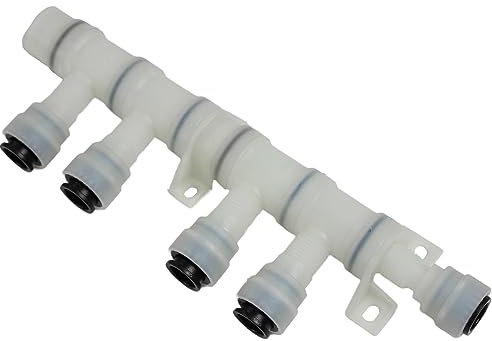 4 Fach John Guest 12 mm Wasserverteiler Verteilerblock 360° verstellbar Wohnmobil Wohnwagen Camper Boot