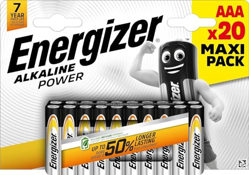 Energizer Alkaline Power - Confezione da 20 batterie alcaline AAA/LR06