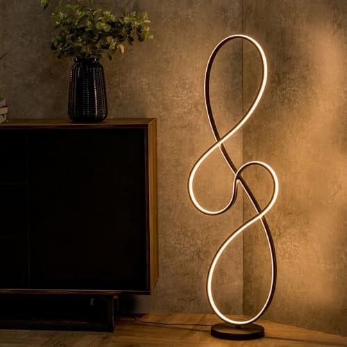 ValueLights | Matt Black Swirl Floor Lamp | Floor Lamps & Torchieres, Home Décor & Improvement Essential