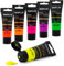 IMAPLUS Pintura Acrílica 6 x 45 ml - Pack pinturas, 45 Colores, 6 Tubos o botes de Pintura, No Tóxica, para Manualidades, Lienzos, Tela, Madera - Pack Flúor