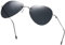 SONISA Herren-Sonnenbrille mit ultraleichten polarisierten photochromen Gläsern aus Titan, randlose Nachtsichtbrille im Luftfahrtstil,Schwarzgrau,h