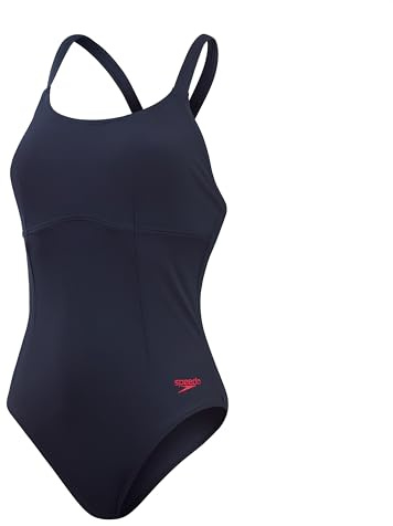 Speedo Damen Badeanzug mit Kreuzrücken, Blau, reines Blau, 60