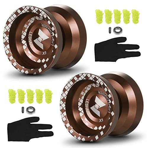 YIWENG 2er-Pack Professionelle Yo-Yo-Kugeln aus Aluminiumlegierung Reaktives YoYo mit Nicht reagierendem Lager für professionelle Anfänger,Jo-Jo-Ball