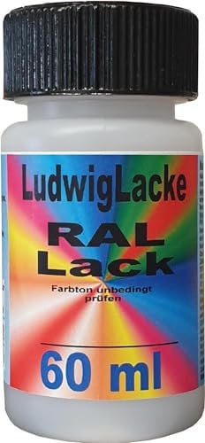 LudwigLacke RAL 9007 Graualuminium seidenmatt Lackstift 60ml mit Pinsel