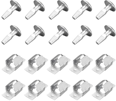 JNNJ 10 Paare Clips Aus Aluminiumlegierung Für Die Unterseite Der Motorabdeckung, Befestigung Auto Motor Unterboden Befestigung Clip Schutz Schrauben, Clips für 206 807