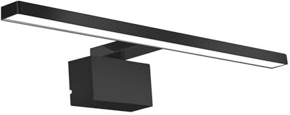 NBEASTKEY Lampada LED per specchio da bagno, 5W 30 cm 230 V Luce neutra 4000K, Lampada da bagno moderna per luce da trucco. IP 44 Impermeabile Nero(1264-30) [Classe energetica G]