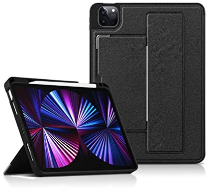 SSLQYLEE Custodia per iPad Pro 12.9 2020 Stand Cover per iPad Pro 12.9 Case 2021 5th Generation A2378 A2461 A2379 Back (colore nero, dimensioni: iPad Pro12.9 2020)