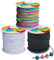 Ewparts Lot de 3 Rouleaux de Fil élastique de 1 mm (Noir/Blanc/Le Rainbow)