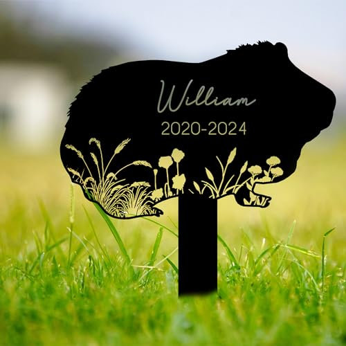 Personalised Guinea Pig Memorial Stake, Custom Grave Markers, Sympathy Gift for Guinea Pig Lovers, Loss Pet Gift, Custom Guinea Pig Name Sign, Pet Memorial Plaque for Garden Decor