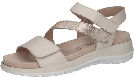 CAPRICE Damen Sandalen flach aus Leder Bequem