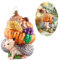 HZYC Weihnachtsschmuck, Glas geblasene Ornamente für Baum, personalisierte Igel Sammlung hängende Ornamente, Weihnachtsdekorationen für Weihnachtsbaum Feiertagsgeschenk (Igel mit Ernte)