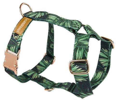 Hundegeschirr für Große Hunde No Pull Geschirr Einstellbar Anti Zug Sicherheitsgeschirr Hunde Geschirrset Mittlere Hunde Brustgeschirr Hund Groß Atmungsaktiv Dog Harness (Forest Gold, M)