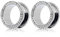 NHQ 1 Paare Tunnel 8mm,Tunnel Ohrringe,Flesh Tunnel,Ohr Plug mit Zirkonia,Edelstahl Flesh Tunnel Plugs Ohr Piercing Schmuck