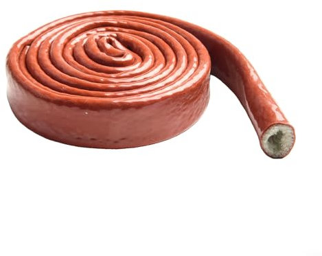 Zilimontt Manchon de protection de câble avec propriétés d'isolation thermique, manchon en silicone en fibre de verre, pour applications à haute température, résistant aux hautes températures (20 mm)