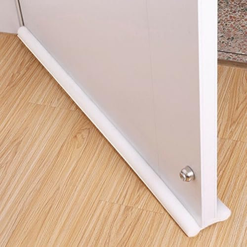 Honseadek Door Window Draught Excluder, Under Door Draft Stopper, Double Draft Guard, Noise, Light, Smell Stopper (White)