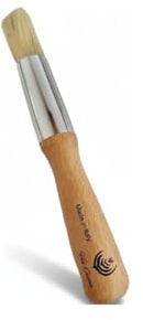 VIA CREMA Coffee Machine Cleaning Brush for Portafilter and Grinder with Nylon Bristles and Wood Handle