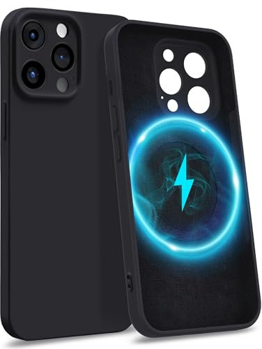 MyGadget Case for iPhone 15 Pro Max - [ 4 Layer Structure ] - Rubberized Phone Protector - Protective Shell With Soft Inlay & Hardcase Cover Exterior - Black