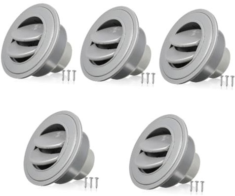 ULTECHNOVO 5piezas Cubierta De Salida De Aire Redonda Para Aire Acondicionado De Autobús y Rv Ventilación Diseño Sólido y Material Resistente Para Vehículos De Transporte y Construcción