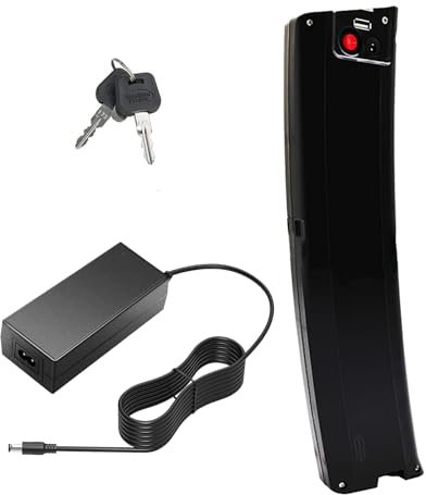 JHKJ Batteria al Litio 36V 7.8Ah 10.4Ah Batteria agli ioni di Litio 36V Batteria Down Tube 36V Batteria agli ioni di Litio con Caricabatterie per Kit Motore Max 400W,36v7.8ah