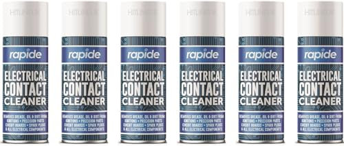 6 X ELECTRICAL CONTACT CLEANER CLEANING SPRAY AMP GUITAR Hi-Fi SWITCH CIRCUIT DUAL LUBE (200ML)