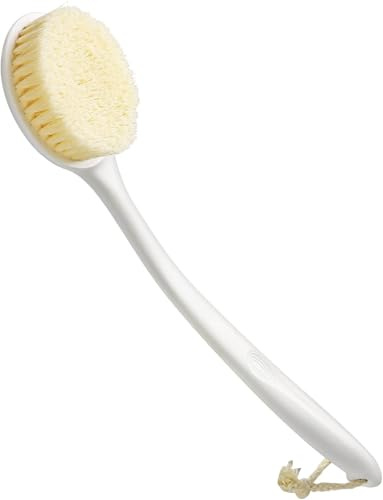 Back Shower Brush with Long Handle (38cm/15) – Dual-Sided Exfoliating Body Scrubber for Wet & Dry Brushing – Soft Nylon Bristles, Non-Slip PP Handle, Hygienic & Mildew-Resistant – Men & Women