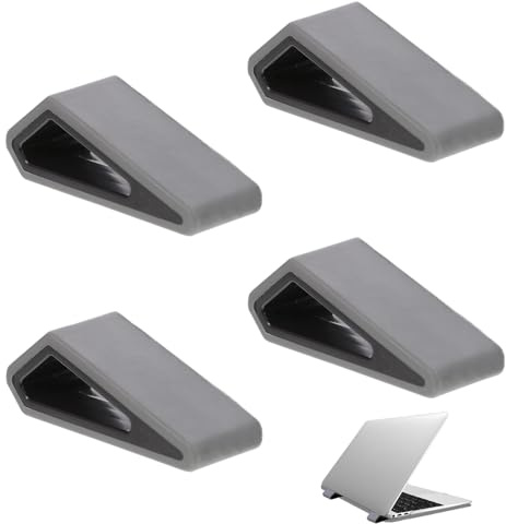 SHUNGXINYI 4 PCS Laptop Riser Feet Universal Computer Keyboard Stand | Anti-Slip Silicone, Tilting Wedge, For Desk