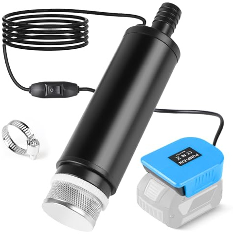 CPROSP Sumpfpumpe Kompatibel mit Bosch GBA 18V Batterie (Keine Batterie), Wasserpumpe 30L/min, Transferpumpe, Tragbar Tauchpumpe, für Pool, Garten, Aquarium, Teiche, Camping